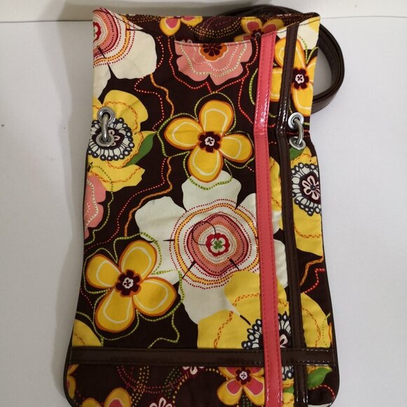 Vera Bradley Floral Buttercup Flipster Hipster Bag Flap Magnetic Closure - Picture 4 of 7